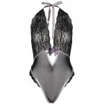 LEG AVENUE - SIATECZKOWE BODY Z SATYNOWĄ KOKARDKĄ I DEKOLTEM ONE SIZE