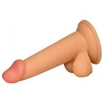 NMC - NATURALNE DILDO Z RÓŻOWYM ŻOŁĘDZIEM I JĄDRAMI 16CM
