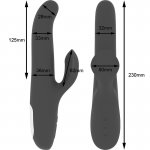 OHMAMA - ELASTYCZNY WIBRATOR KRÓLICZEK WIELOFUNKCYJNY CZARNY