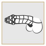 NAKŁADKA NA PENISA Z MINI WIBRATOREM-BLACK VELVETS