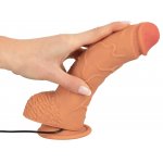 REALISTIXXX - NATURALNY WIBRATOR Z ŻYŁAMI ŻOŁĘDZIEM I PILOTEM 22.5CM