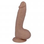 REALISTYCZNY PENIS DILDO Z PRZYSSAWKĄ 19,7CM CIELISTY 