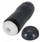 REBEL - PORĘCZNY MASTURBATOR Z FUNKCJĄ WIBRACJI I SSANIA CZARNY