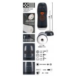 REBEL - PORĘCZNY MASTURBATOR Z FUNKCJĄ WIBRACJI I SSANIA CZARNY