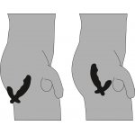 REBEL - WIBRATOR PROSTATY Z DODATKOWYM STYMULATOREM KROCZA CZARNY