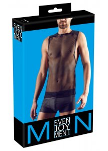 SVENJOYMENT - KOSZULKA SIATKOWA BEZ RĘKAWÓW Z MATOWYMI WSTAWKAMI