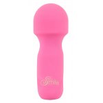 SWEET SMILE - RÓŻOWY MINI WIBRATOR Z ELASTYCZNĄ GŁÓWKĄ DO MASAŻU