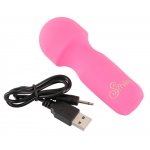SWEET SMILE - RÓŻOWY MINI WIBRATOR Z ELASTYCZNĄ GŁÓWKĄ DO MASAŻU