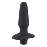 SWEET SMILE - WTYCZKA ANALNA Z 7 TRYBAMI WIBRACJI 14CM CZARNA