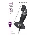 REALISTYCZNY KOREK ANALNY Z WIBRACJAMI-BLACK VELVETS