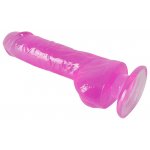YOU2TOYS - DUŻE ELASTYCZNE DILDO Z ŻYŁAMI I ŻOŁĘDZIEM FIOLETOWY
