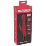 YOU2TOYS - CZARNO/CZERWONY OGRZEWANY WIBRATOR KRÓLICZEK 26,5CM