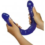 YOU2TOYS - ZAKRZYWIONE PODWÓJNE DŁUGIE DILDO 43CM NIEBIESKIE