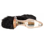 YOU2TOYS - ZŁOTY SZKLANY KOREK ANALNY Z OGONKIEM